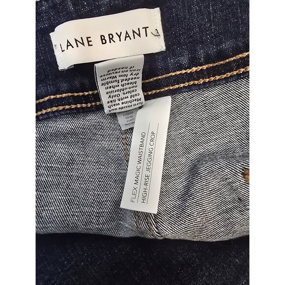 Lane Bryant Distressed High Rise Jegging Crop Flex Waistband Women's Jeans 26 - Picture 4 of 4